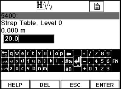 User Interface Revisions Selected values are shown with a gray background. The HELP softkey appears if there is help associated with the particular selection.