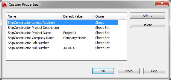 To update all Sheet level ShipConstructor Custom Properties for ALL open Sheet Sets: 1.