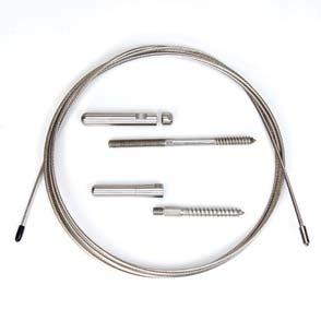 Sleeved Post Cable railing kit, made in USA from 1/8 high quality 316 grade stainless steel includes 1