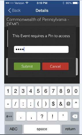 How to Add an Event Pin to Access Once you click Add you will be prompted to enter a Pin.