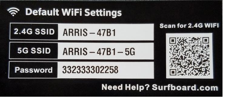 B Open the ARRIS SURFboard Manager App and follow the prompts to select your wireless