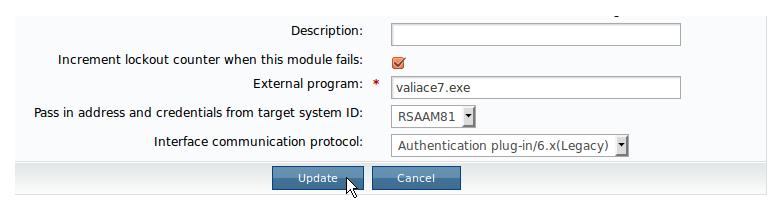 16. Select the RSA Authentication Manager 8.
