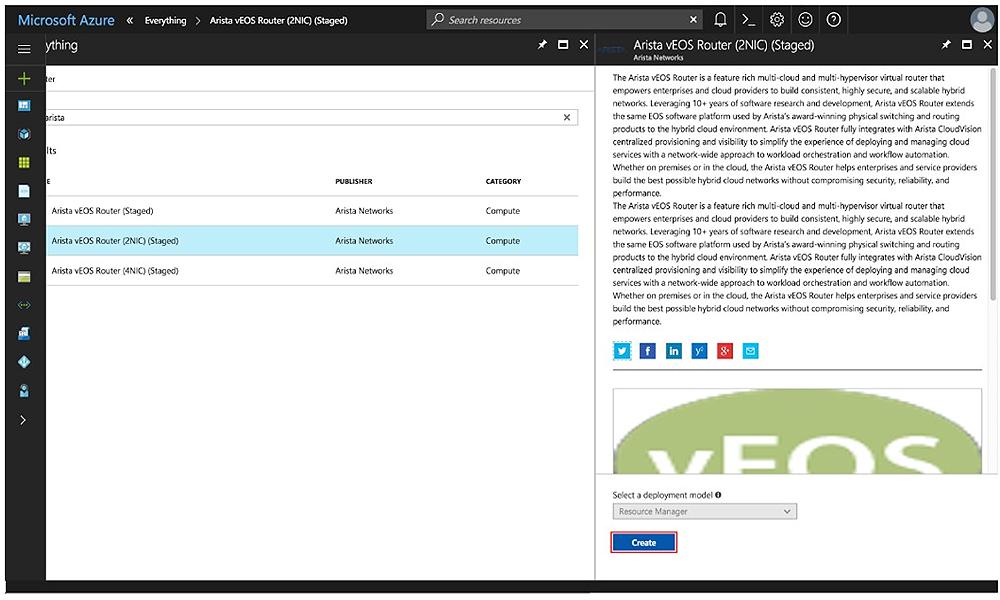 Using the veos Router on Microsoft Azure Figure