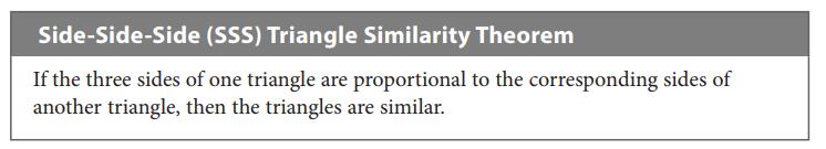 Similarity, Theorem 1 Check for SSS similarity by seeing if each pair of corresponding sides of