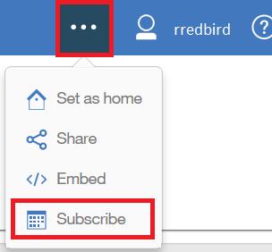 Subscribe to a Report Users subscribe to reports they frequently view. The reports are either sent as emails or saved in Cognos.