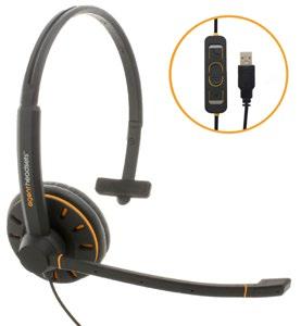 The agent AU-1 USB The agent AU-1 is a single ear noise-cancelling headset with USB connection.