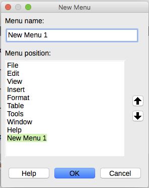 2) In the Save In drop-down list, choose whether to save this changed menu for the application (for example, LibreOffice Writer) or for a selected document (for example, SampleDocument.odt).