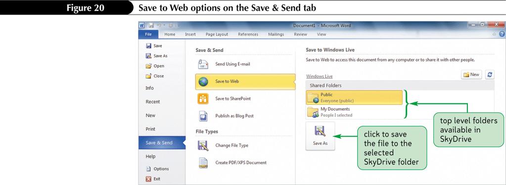 Saving a File to Windows Live SkyDrive