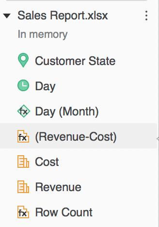 This will create a new Revenue-Cost metric in your dataset. 48. Right-click the new metric and select Rename.