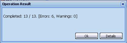 Displaying Preferences 223 COM initiates the device discovery, and displays the operation result (errors and warnings), as shown in the following