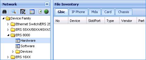 254 Using File Inventory Manager Table 50 Parts of the Image/Config tab of the ERS 55xx/45xx/35xx Devices folder Part PromFWVersion RuntimeSW Version FirmwareFile ConfigFName Shows the version number