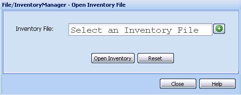 296 Using File Inventory Manager Step Action 1 From the File Inventory Manager menu bar, choose File, Open Inventory File The File/Inventory Manager - Open Inventory File dialog box appears 2 Click