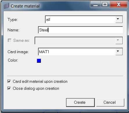 Figure 5. Final Model Geometry Step 3: Create Steel material. 1. Right-click in the Model browser and select Create > Material. 2.