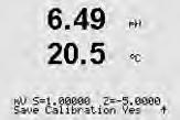 mv =...) and is displayed on the next screen. Z is the newly calculated offset calibration factor.