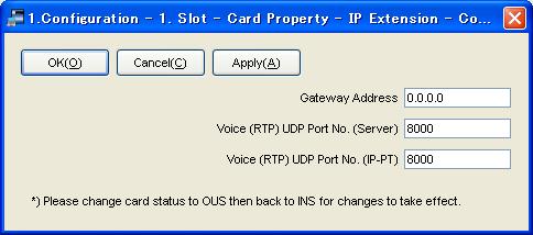 A dialogue box will appear. b. In the Gateway Address box, type the IP address of the default gateway. *3 c. Click OK.