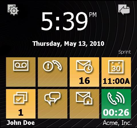 Tile Bar The Tile Bar, located at the bottom of the screen, contains the Start tile to open the Start menu. It also displays tiles that vary depending upon the open application.
