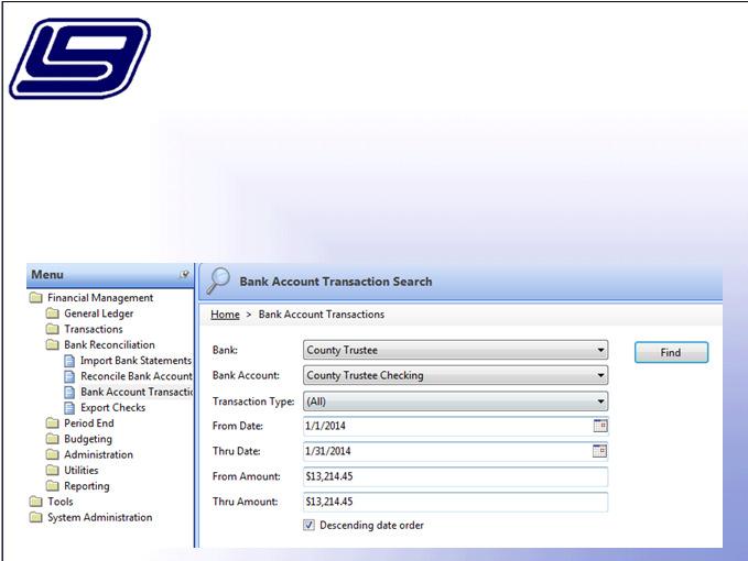 Bank Account Transactions You can also search for Bank Account Transactions.