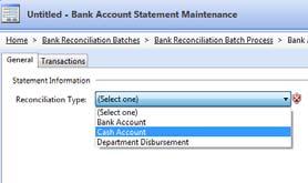 You can select multiple GL accounts when they share a bank account Enter or