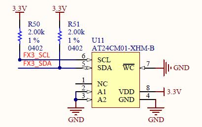 EFM0 uses the I²C EEPROM ATCM0XHM from Atmel to store VID/PID data.