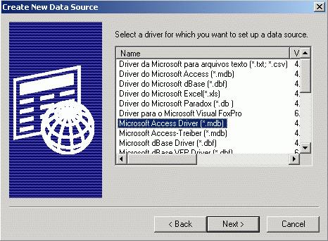 TrendWorX SQL Data Logger Configuring Microsoft Access Databases Create New Data Source Wizard It is recommended that you configure the new database as a System Data Source so it is available to any