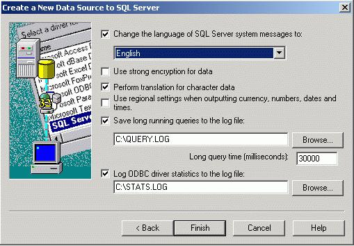 Setting the Default Microsoft SQL Server or MSDE Database Note: When connecting to an Microsoft SQL Server or MSDE database, make sure that the desired database for