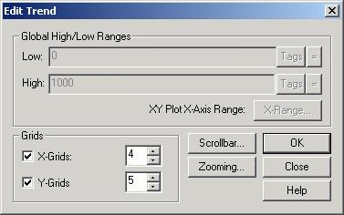 TrendWorX Viewer ActiveX Tags Menu Clicking Tags Menu in the Trend Pen Configuration dialog box opens the Tags menu, which contains the following options: Expression editor Simulation variables