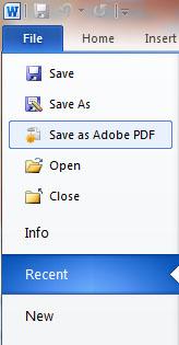 Creating PDFs In most cases, a PDF can be made by opening your file and
