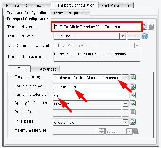 The path to your Target directory now appears in the field Target file name, let s just call it Spreadsheet. Enter that in the Target file name configuration item field.