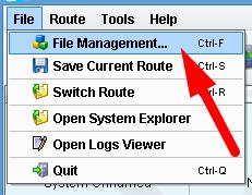 Now that you have completed testing your interface, select File Management from the File menu.