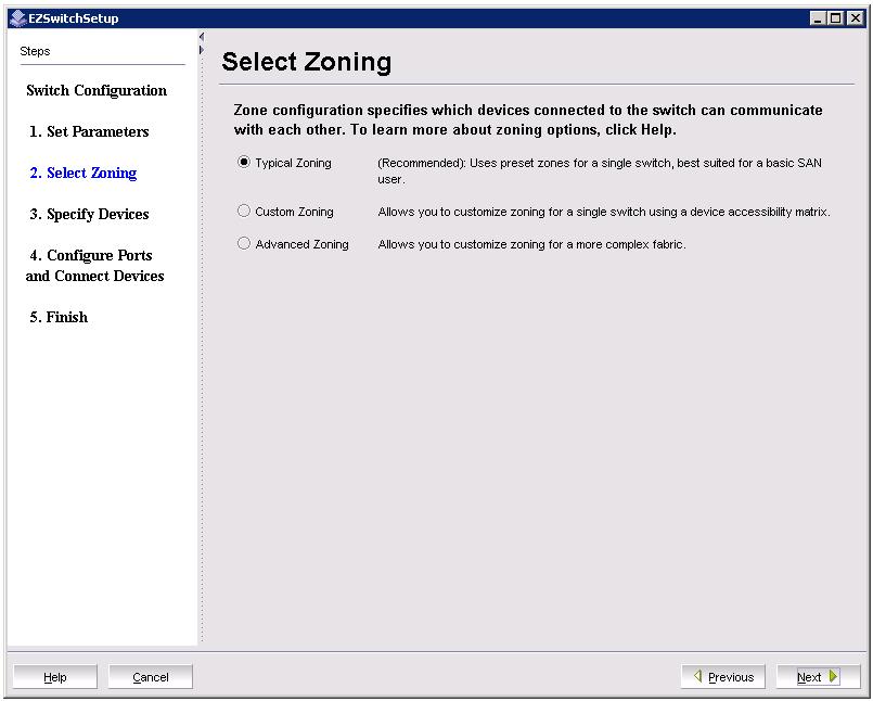 4. Select the Typical Zoning option and click Next.
