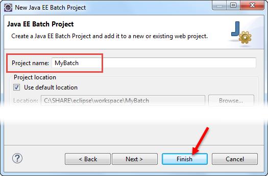 "Java EE Batch Project." Then click "Next.
