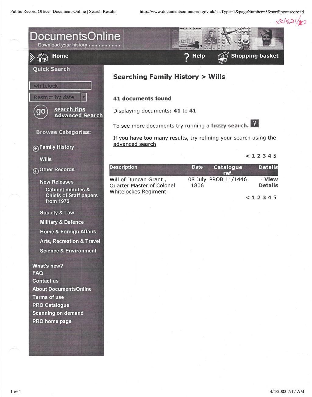 Public Record Office I DocumentsOnline I Search Results http://www.documentsonline. pro.gov. ukl s.