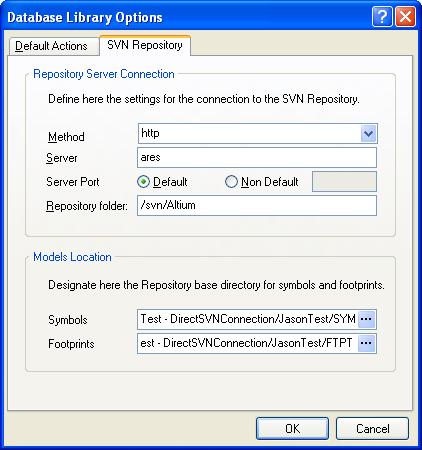 Figure 6. Specifying base repository directories for symbols and footprints.