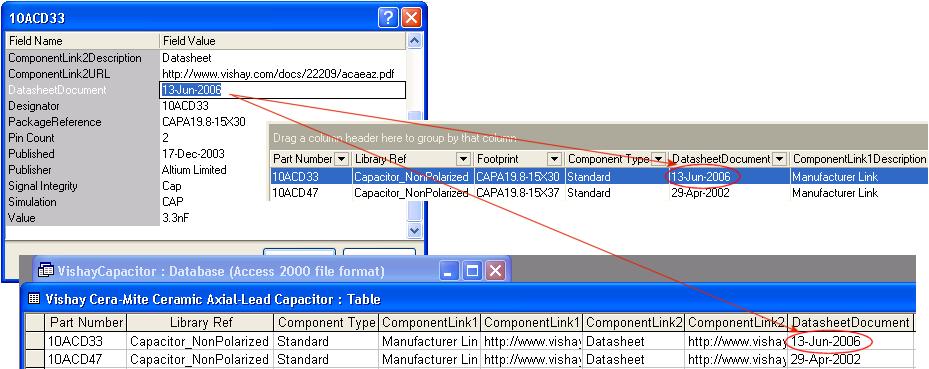 Figure 9. Verifying the edit in both Table Browser (SVNDBLib) and database table (MDB).