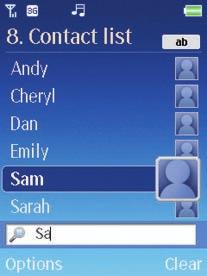 View contacts From the standby screen, press down on the navigation key and scroll through all your available contacts Please note If you are unable to view any contacts it may be because you need to