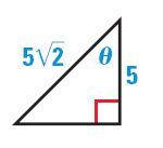 Evaluate the six trigonometric functions of the angle θ.