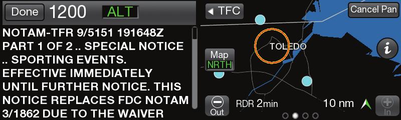 Internal rule-compliant position source (WAAS/GPS) GRAPHICAL AND TEXTUAL WEATHER Moving maps, including TFRs, airport