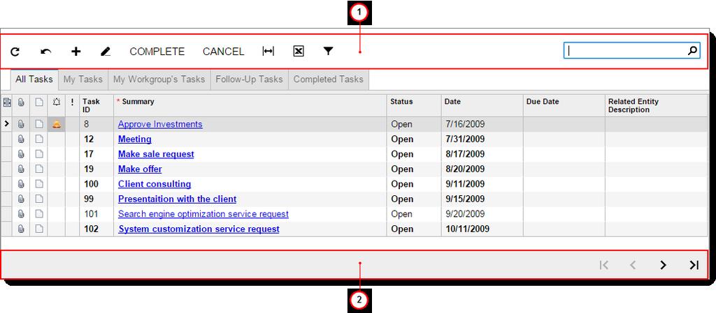 Appendix 289 Inquiry Form Toolbar Buttons Acumatica ERP inquiry forms present the data in a tabular format.