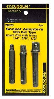 Sockets 1/4 Square Drive Socket Adapter 2-7/8 Long 83662 SAE 6-Point Socket Set with 3/8 Square Drive Socket Adapter (Chrome Vanadium Steel) 1R Item #83663 Piece 6-Point SAE Socket Set 1ea.