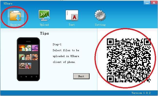 And then scan the QR Code with scanning UI in