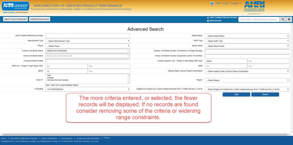 The Advanced Search offers additional search criteria to that offered in the Quick Search. 1.