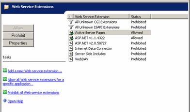 0 will install during GlobalScan Server software installation. You must then be sure that the status of ASP.NET is Allowed. In addition, if MFDs are running v2.