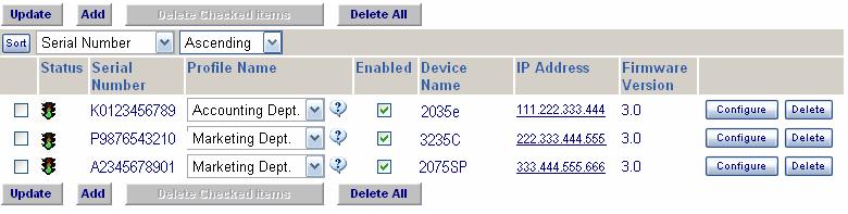 Appendix E: SmartDeviceMonitor for Client Installation In order to view real-time status and settings of connected devices (via the Manage MFDs screen of the GlobalScan WedAdmin Module, shown below),