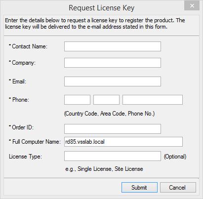 The Request License Key