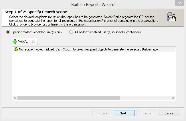 2) Expand the desired reports container. Select the desired report.