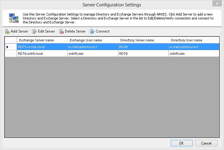 4) The Selected Exchange Server