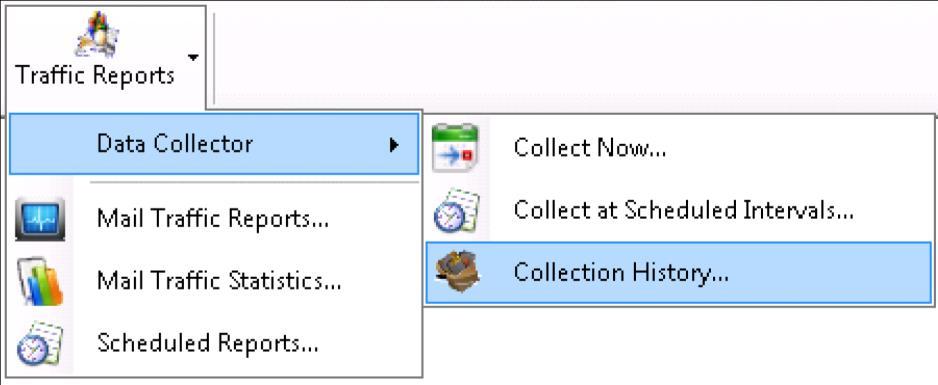 3.4.3.1 How to use Data Collection History? Once the data collection process is complete, the collection details will be added to the data collection history window.