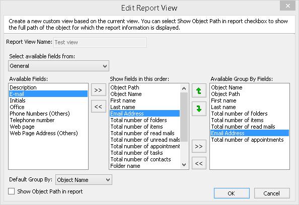 8. Select the desired field in 'Show fields in this order' list box and click ^ and V buttons to move the field to upper and lower position respectively, and set the desired field order in report