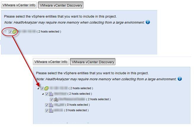 During data collection, VMware HealthAnalyzer Collector reports its progress with messages such as the following: Initiating connection Collecting VM inventory Collecting vcenter references