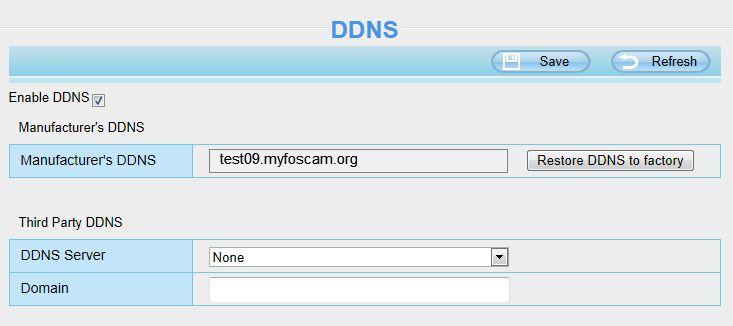 5 Click Enable DDNS and click Save.